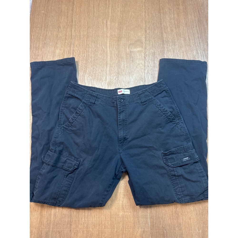 Wrangler Mens Relaxed Fit Cargo Pants Black Utility Workwear Trousers 34x34 - Picture 10 of 11